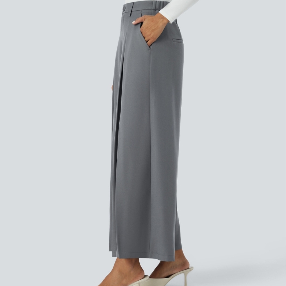 NWT HALARA High Waisted Side Pocket Wide Leg Culottes (Size: XS) - Picture 3 of 10